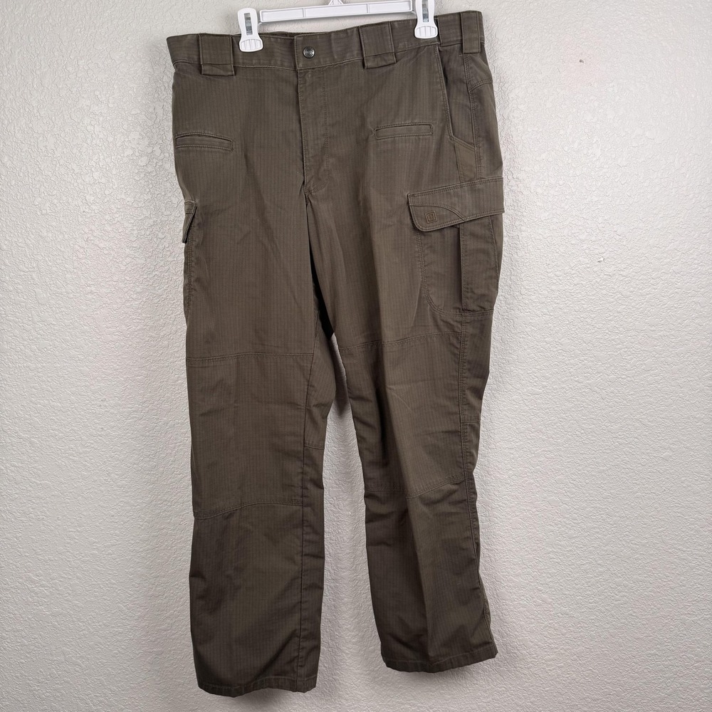 5.11 Tactical Pants Mens 38x32 (37x30) Olive Ripstop Cargo Reinforced Knees